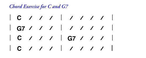 C-G7 Chord Exercise